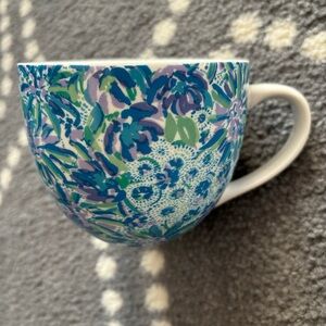 Lilly Pulitzer Floral Mug - Blue and Green